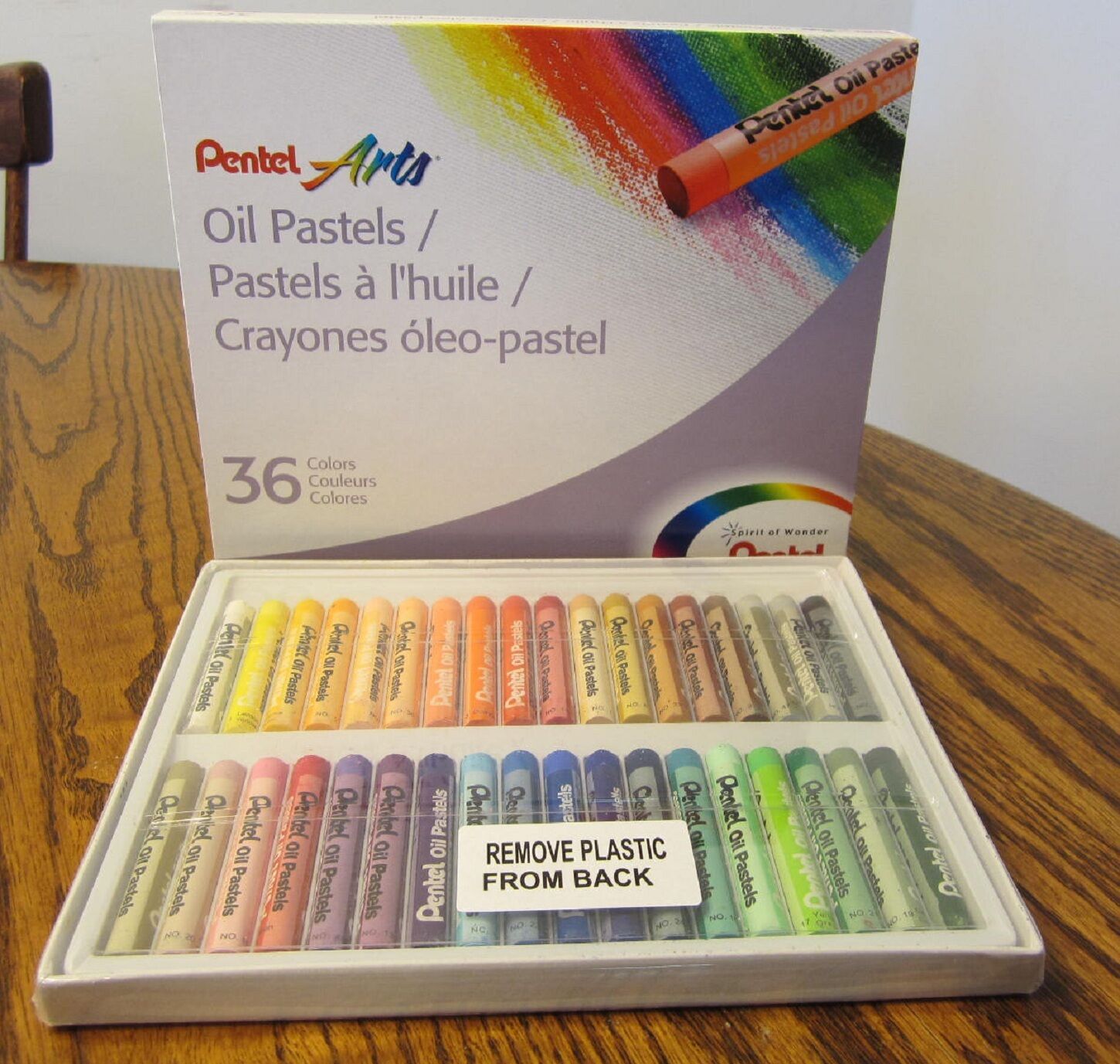 1 Pack Of Pentel Arts Oil Pastels Package For Paper Board Or Canvas 36 Colors