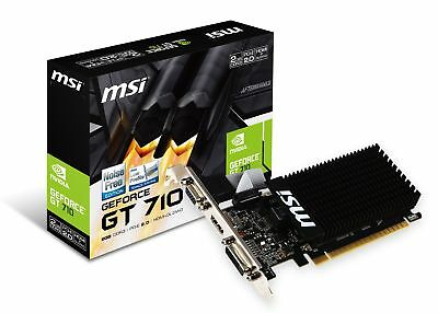 Msi Geforce Gt 710 2gd3h Lp Graphics Card, Fanless Heatsink, Low Profile