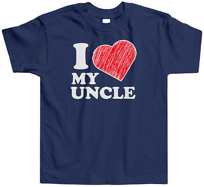 I Love My Uncle Kids TODDLER T-Shirt Tee Heart Family Tia Cute