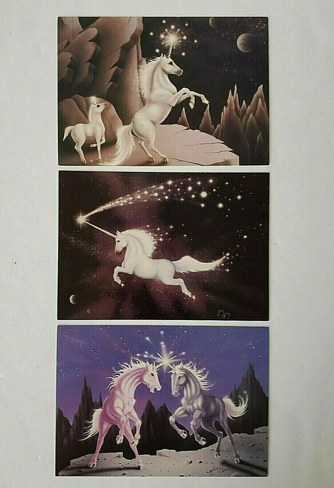 Andy Mack Unicorn Postcards Lot Of 3 Ununsed Mythical Beast Fantasy Argus