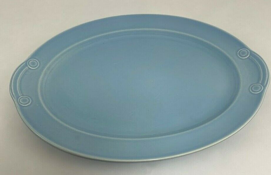 Lu-ray Luray Pastels Blue Oval Platter 11-3/4" T S & T Taylor Smith & Taylor