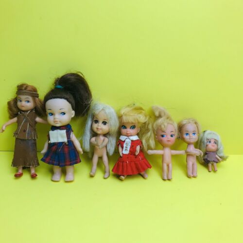 Vintage Liddle Kiddle Dolls Hong Kong Blonde Dolls Lot 2 Mattel 5 Hong Kong