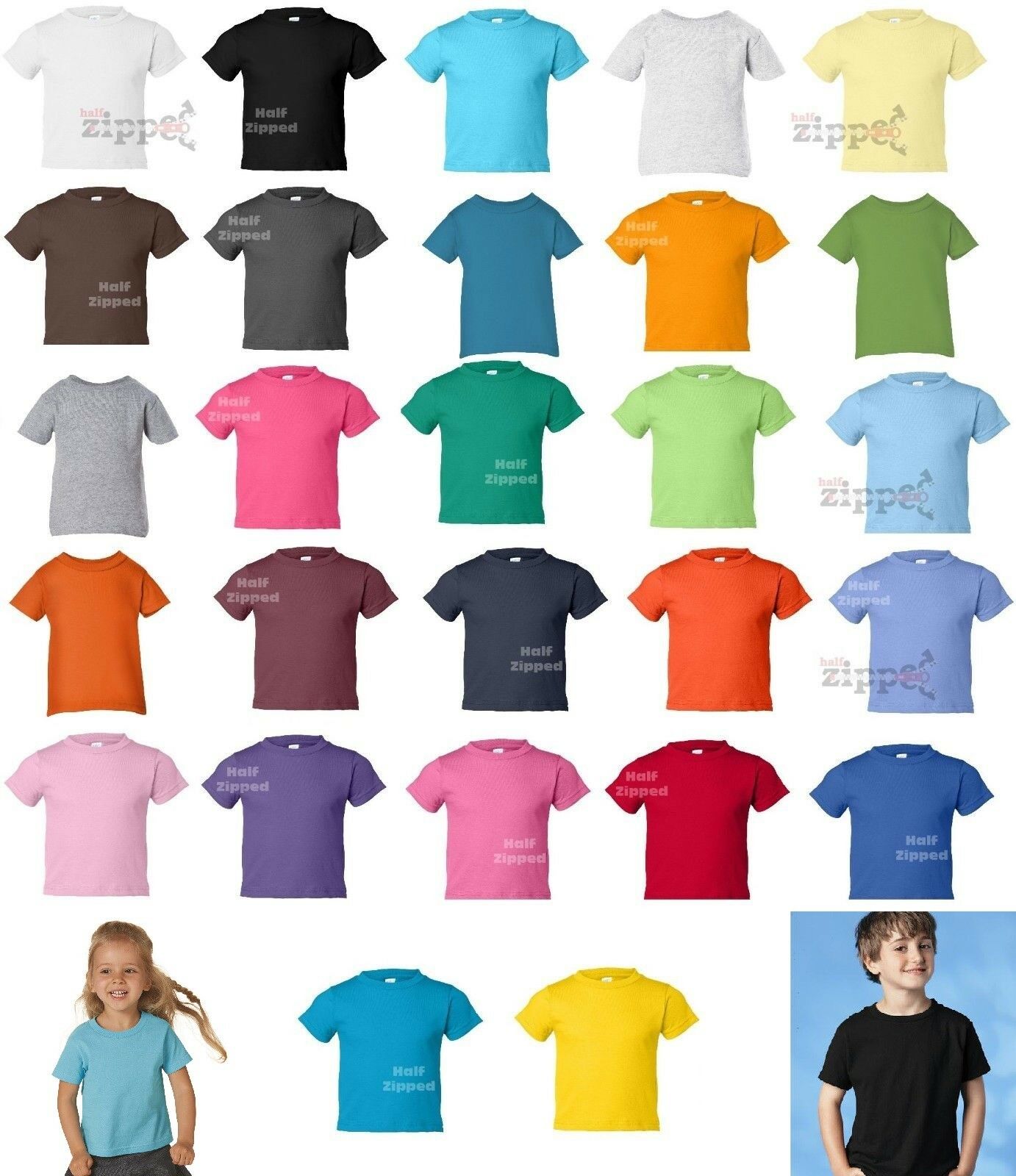 Toddler T-shirt  - Rabbit Skins Toddler Fine Jersey Tee 3321 - 2T 3T 4T 5/6 7
