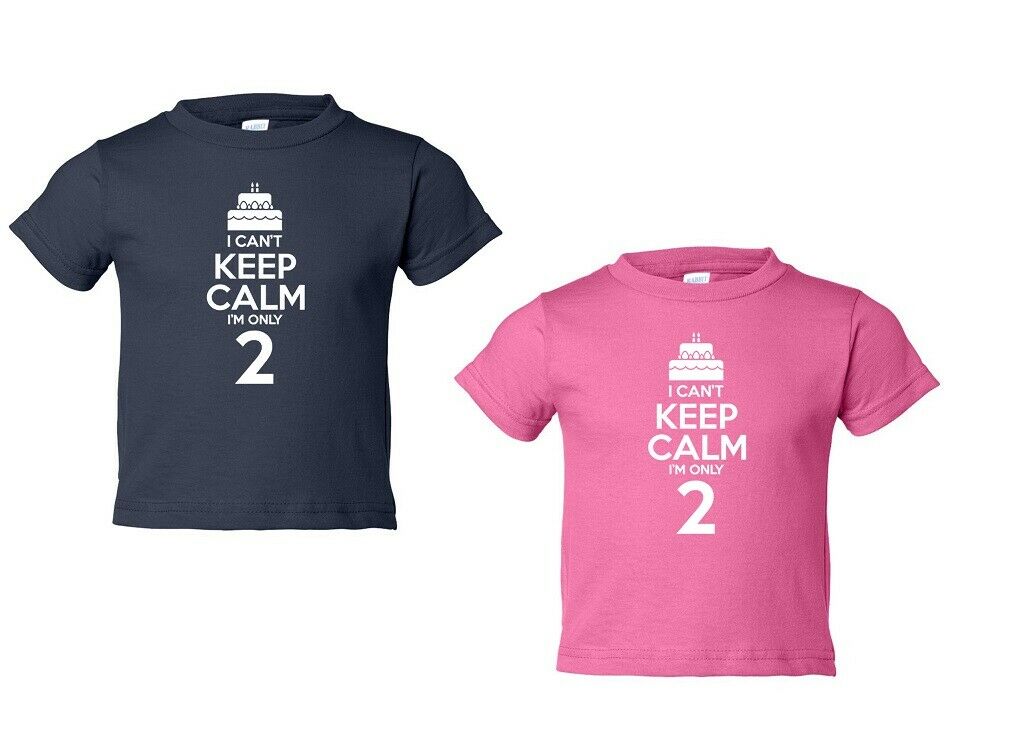 2 year Old Boy's / Girl's Can't Keep Calm Second Birthday Cake Party T-Shirt