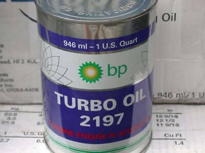 Lot Of 4 Bp Synthetic Lubricating Aircraft Turbo Oil 2197 New Quart Case More