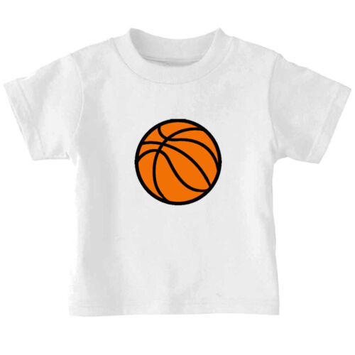 Orange Basketball Ball Cotton Toddler Baby Kid T-shirt Tee 6mo Thru 7t
