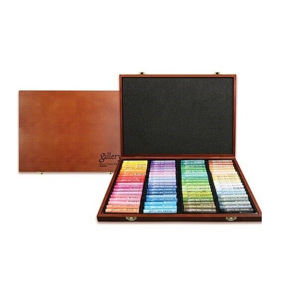 Mungyo Gallery Soft Oil Pastels Wood Box Set Of 72 - Assorted Colors (mopv-72w)