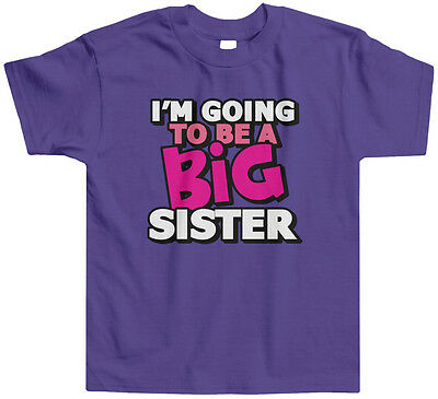 Threadrock Kids I'm Going To Be A Big Sister Toddler T-shirt Announcment