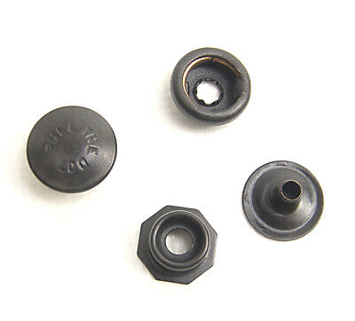 Pull The Dot Snap Fastener, Locking Snap, One-way Snap, Black Finish, 10 Piece